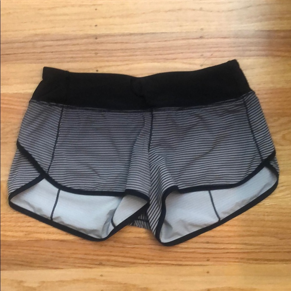 lululemon athletica black and gray shorts